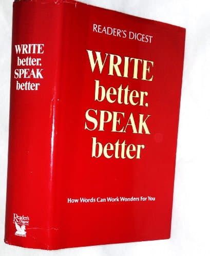 Book cover for Reader's Digest Write Better, Speak Better by Reader's Digest Association