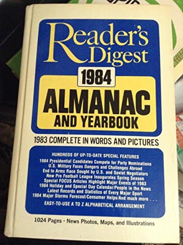 Book cover for Reader's Digest 1984 Almanac and Yearbook by David C. Whitney