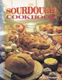 Book cover for The Sourdough Cookbook by Rita Davenport