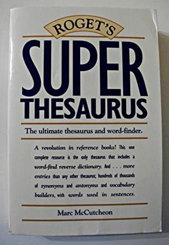Book cover for Roget's Super Thesaurus by McCutcheon, Marc