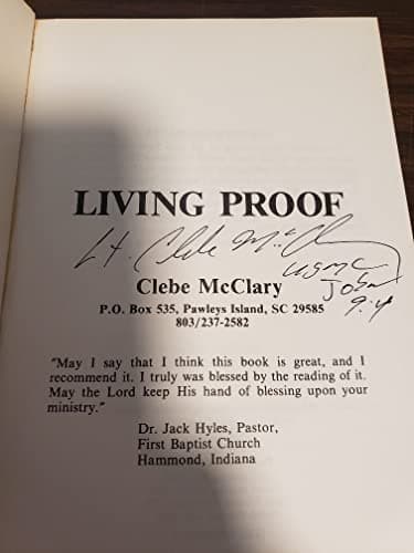 Book cover for Living Proof: The Exciting Story of Vietnam Hero Lt. Clebe McClary by Clebe McClary