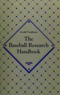 Book cover for The Baseball Research Handbook by Tomlinson, Gerald