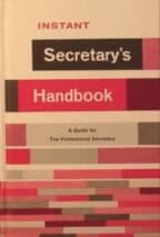 Book cover for Instant Secretary's Handbook by Luck, Martha S.