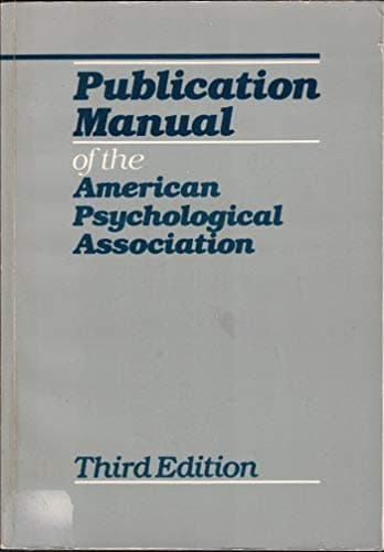 Book cover for Publication Manual of the American Psychological Association by Staff of Publisher