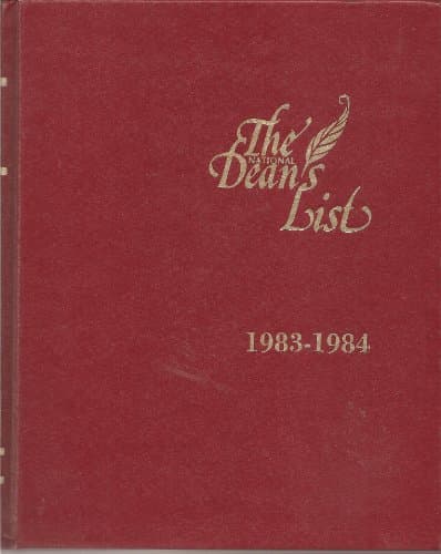 Book cover for The National Dean's List 1983-1984 by Paul C. Krouse (Publisher)
