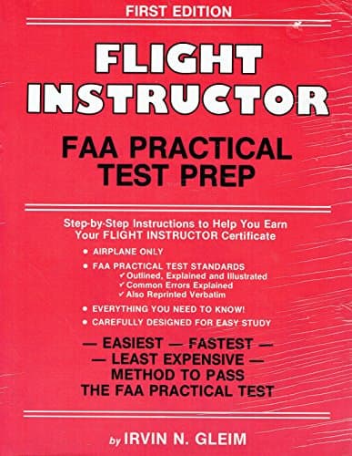 Book cover for Flight instructor FAA written practical test prep by Gleim, Irvin N