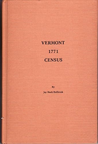 Book cover for Vermont 1771 Census by Holbrook, Jay MacK