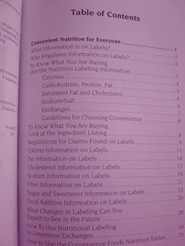 Convenience Food Facts: Help for Planning Quick, Healthy, and Convenient Meals