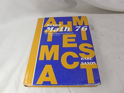 Book cover for Saxon Math 76 by Saxon, John