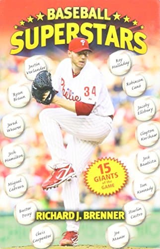 Book cover for Baseball Superstars by Richard J. Brenner