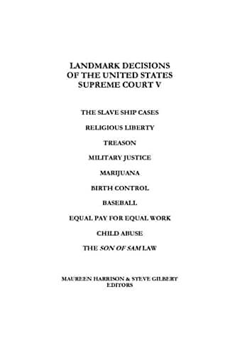 Landmark Decisions of the United States Supreme Court V