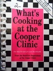Book cover for What's Cooking at the Cooper Clinic by Nutrition Department of the Cooper Clinic