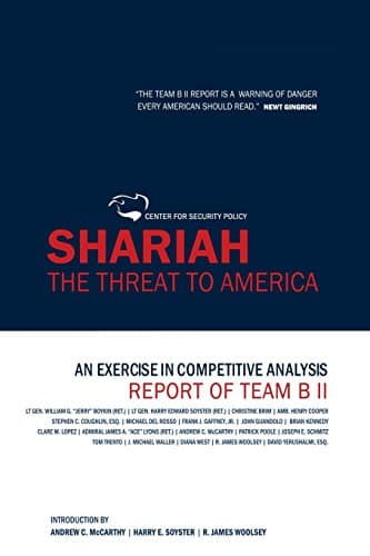 Book cover for Shariah: The Threat To America: An Exercise In Competitive Analysis (Report of Team B II) by Boykin, William J