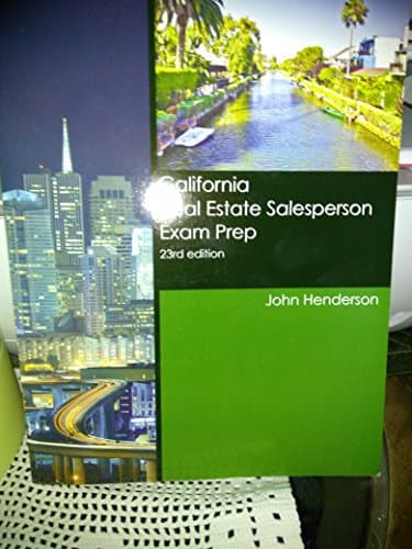 Book cover for California Real Estate Salesperson Exam Prep by John Henderson