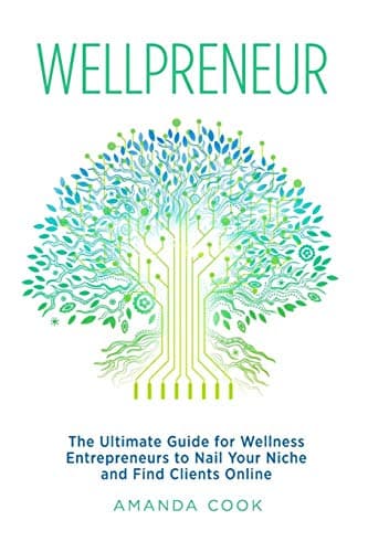 Book cover for Wellpreneur: The Ultimate Guide for Wellness Entrepreneurs to Nail Your Niche and Find Clients Online by Cook, Amanda