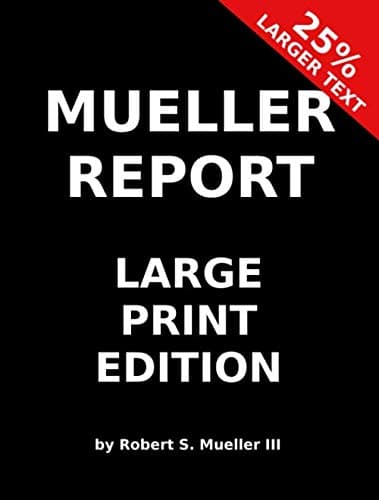 Book cover for Mueller Report: Large Print Edition by Mueller III, Robert S.
