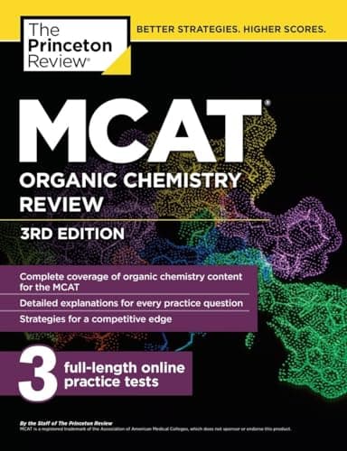Book cover for MCAT Organic Chemistry Review, 3rd Edition (Graduate School Test Preparation) by The Princeton Review
