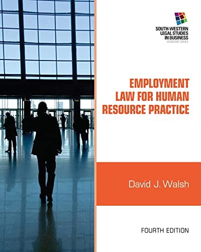 Book cover for Employment Law for Human Resource Practice (South-western Legal Studies in Business) by Walsh, David J.