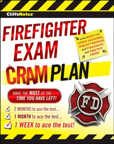 Book cover for CliffsNotes Firefighter Exam Cram Plan (CliffsNotes (Paperback)) by Northeast Editing  Inc.