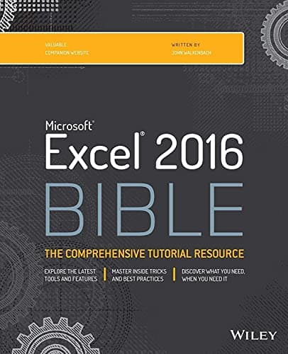 Book cover for Excel 2016 Bible by Walkenbach, John