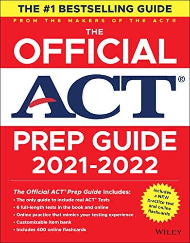 Book cover for The Official ACT Prep Guide 2021-2022 by American College Testing