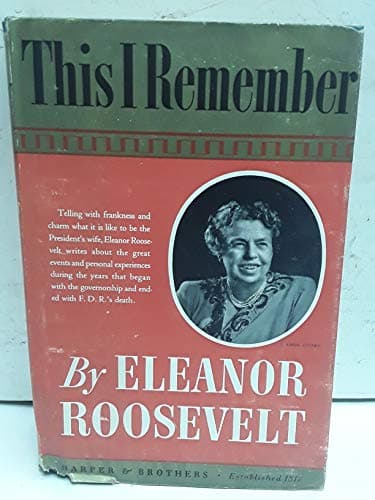 Book cover for This I Remember by Roosevelt, Eleanor