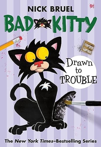 Bad Kitty Drawn to Trouble (paperback black-and-white edition)