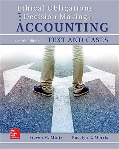 Book cover for Ethical Obligations and Decision-Making in Accounting: Text and Cases (Book ONLY) by Mintz, Steven