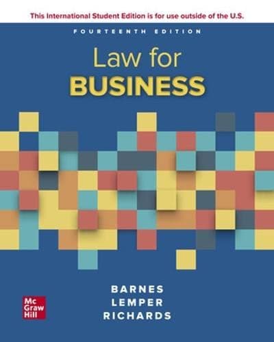 Book cover for Law for Business by Barnes, A. James
