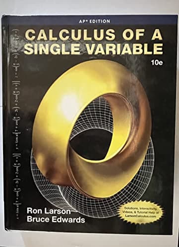 Book cover for Calculus of a Single Variable by Ron Larson