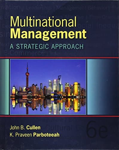 Book cover for Multinational Management by Cullen, John B.