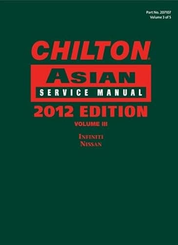 Book cover for Chilton Asian Service Manual: 2012 Edition, Volume 3 (Chilton's Asian Service Manual) by Chilton
