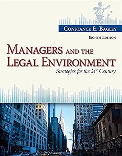 Book cover for Managers and the Legal Environment: Strategies for the 21st Century by Bagley, Constance E.