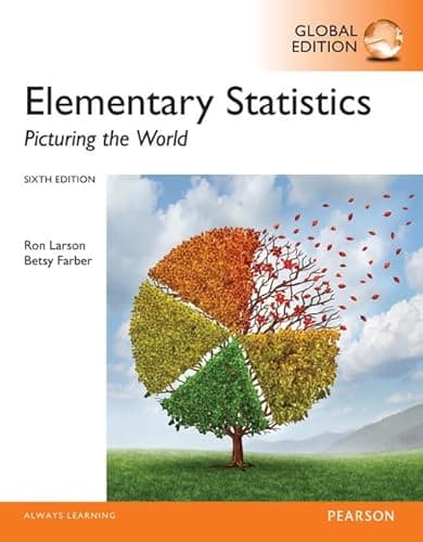Book cover for Elementary Statistics: Picturing the World, Global Edition by Ron Larson