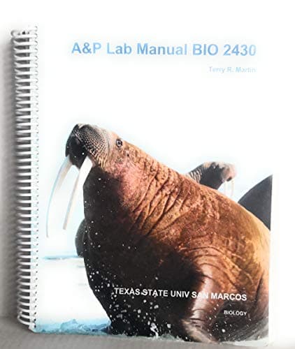 Book cover for Anatomy & Physiology Manual Bio 2430 by Terry R. Martin