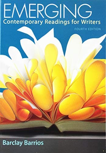 Book cover for Emerging: Contemporary Readings for Writers by Barrios, Barclay