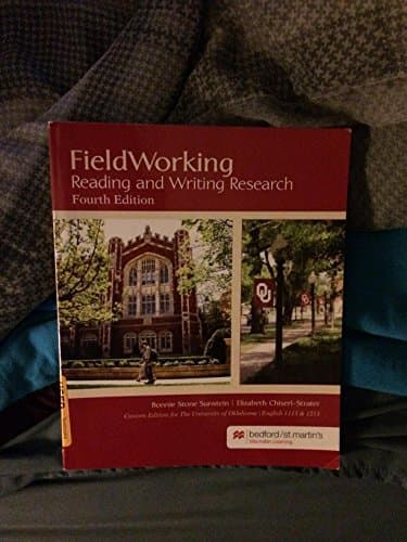 Book cover for Field Working: Reading and Writing Research, Custom Edition for the University of Oklahoma by Bonnie Stone Sunstein