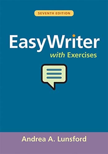 Book cover for EasyWriter with Exercises by Lunsford, Andrea A.