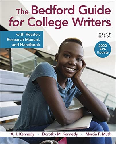 Book cover for The Bedford Guide for College Writers with Reader, Research Manual, and Handbook, 2020 APA Update by Kennedy, X. J.