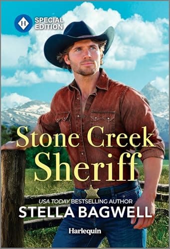 Book cover for Stone Creek Sheriff: A Contemporary Western Romance―Dive into this Summer Beach Read (Men of the West, 56) by Bagwell, Stella