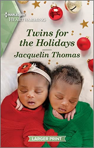 Book cover for Twins for the Holidays: A Clean and Uplifting Romance (Polk Island, 5) by Thomas, Jacquelin