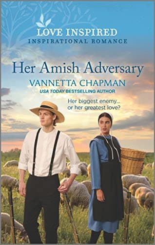 Book cover for Her Amish Adversary: An Uplifting Inspirational Romance (Indiana Amish Market, 2) by Chapman, Vannetta