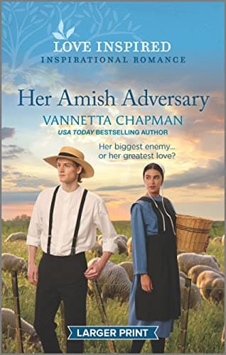 Book cover for Her Amish Adversary: An Uplifting Inspirational Romance (Indiana Amish Market, 2) by Chapman, Vannetta