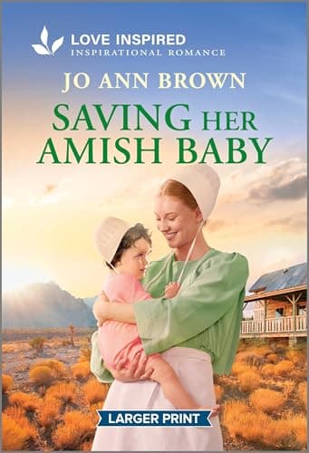 Book cover for Saving Her Amish Baby: An Uplifting Inspirational Romance (Amish of Lost River, 2) by Brown, Jo Ann