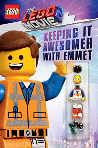 Book cover for Keeping it Awesomer with Emmet (The LEGO Movie 2: Guide with Emmet Minifigure) (LEGO: The LEGO Movie 2) by Rusu, Meredith