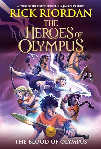 Book cover for Heroes of Olympus, The, Book Five: Blood of Olympus, The-(new cover) (The Heroes of Olympus) by Riordan, Rick