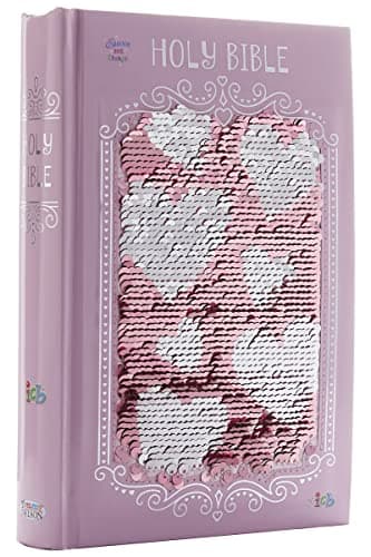 Book cover for ICB, Sequin Sparkle and Change Bible, Hardcover, Pink: International Children's Bible by Thomas Nelson