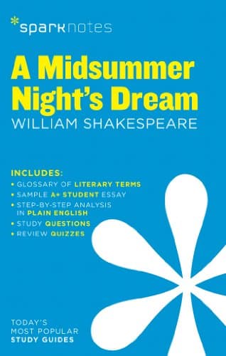 Book cover for A Midsummer Night's Dream SparkNotes Literature Guide (Volume 44) (SparkNotes Literature Guide Series) by SparkNotes; Shakespeare, William