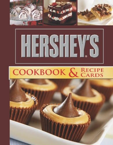 Book cover for Hershey s Cookbook & Recipe Cards (Recipes to Share) by Publications International Ltd.