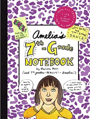 Book cover for Amelia's 7th-Grade Notebook by Moss, Marissa